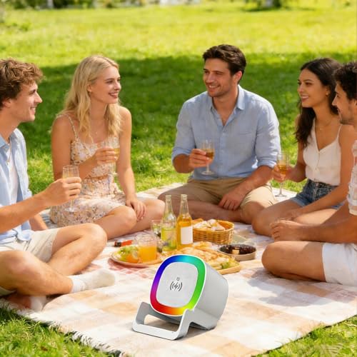 Enceintes sans fil pour la maison et station de charge nomade pour smartphone