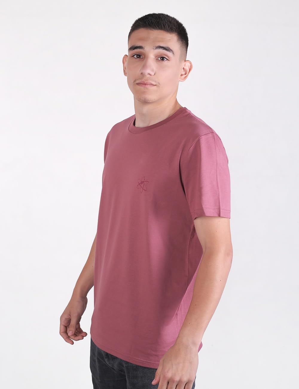 Camiseta de algodón orgánico con Estampado Icono, Rosa de Hibisco, Talla L