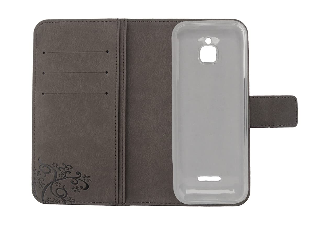 Custodia Flip in Tessuto Oxford e Pelle PU Compatibile con Nokia 6300 4G 2020, Cover Protettiva con Chiusura Magnetica e Tasche per Carte