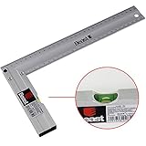 [page_title]-Schreinerwinkel Aluminium mit Wasserwaage 300mm Aluwinkel Anschlagwinkel