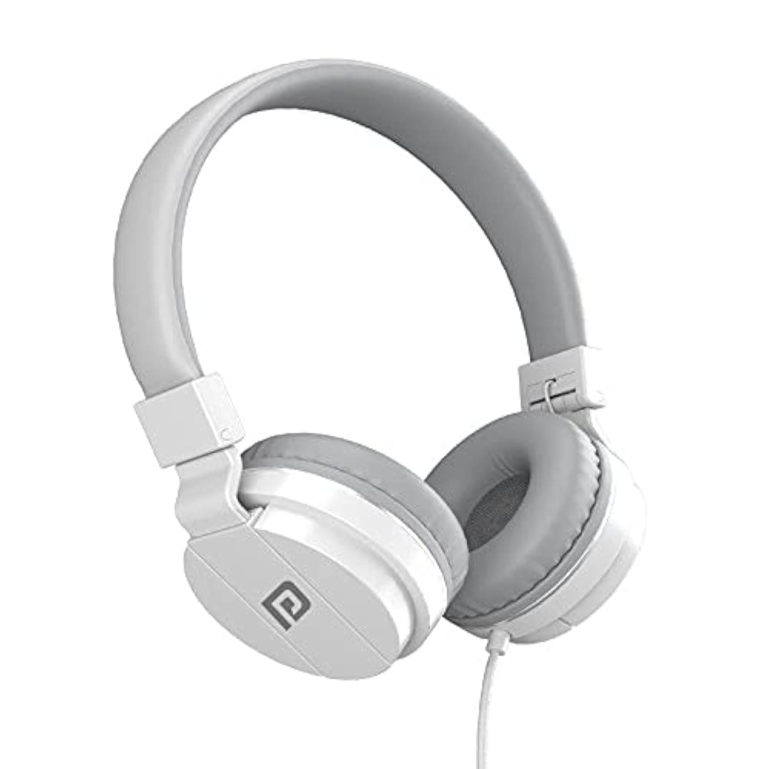 Portronics Aural 1 Foldable On Ear Wired Headphone with Powerful Bass I 3.5mm Audio Jack I in-Built Mic (White)