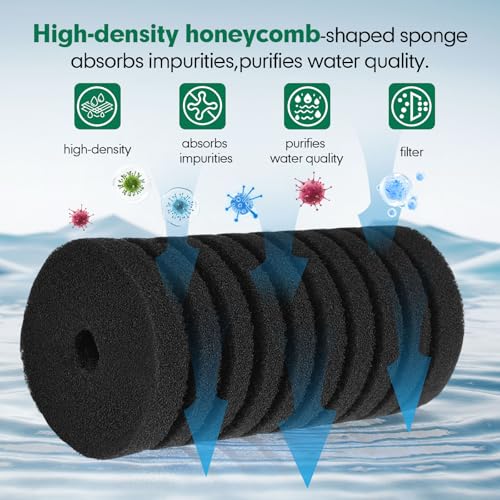 Image of AQQA Replacement Aquarium Filter Sponge 4 Pack