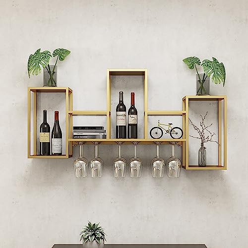 Porte-bouteilles de vin en métal mural support horizontal en fer noir
