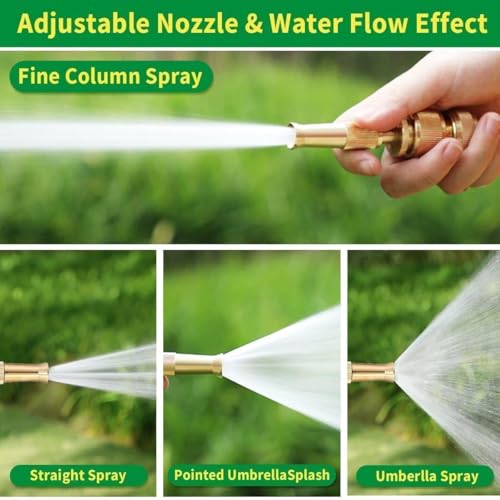 Image of Heavy Duty Brass Water Spray Nozzle for 1 /2 inch Hose Pipe, Bike Washing Spray Gun Machine, Water Pressure Gun for Car Wash, Water Gun - Jet Spray High Pressure Water Spray Gun (Brass Nozzle)