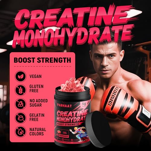 Image of NSF Certified Creatine Gummy - Creatine Monohydrate Gummies 5g for Men & Women - Boost Focus,Strength, and Endurance, Vegan, Gluten-Free, Non-GMO, 2.5 Gram Creatine per Gummy (Peach 90 ct)