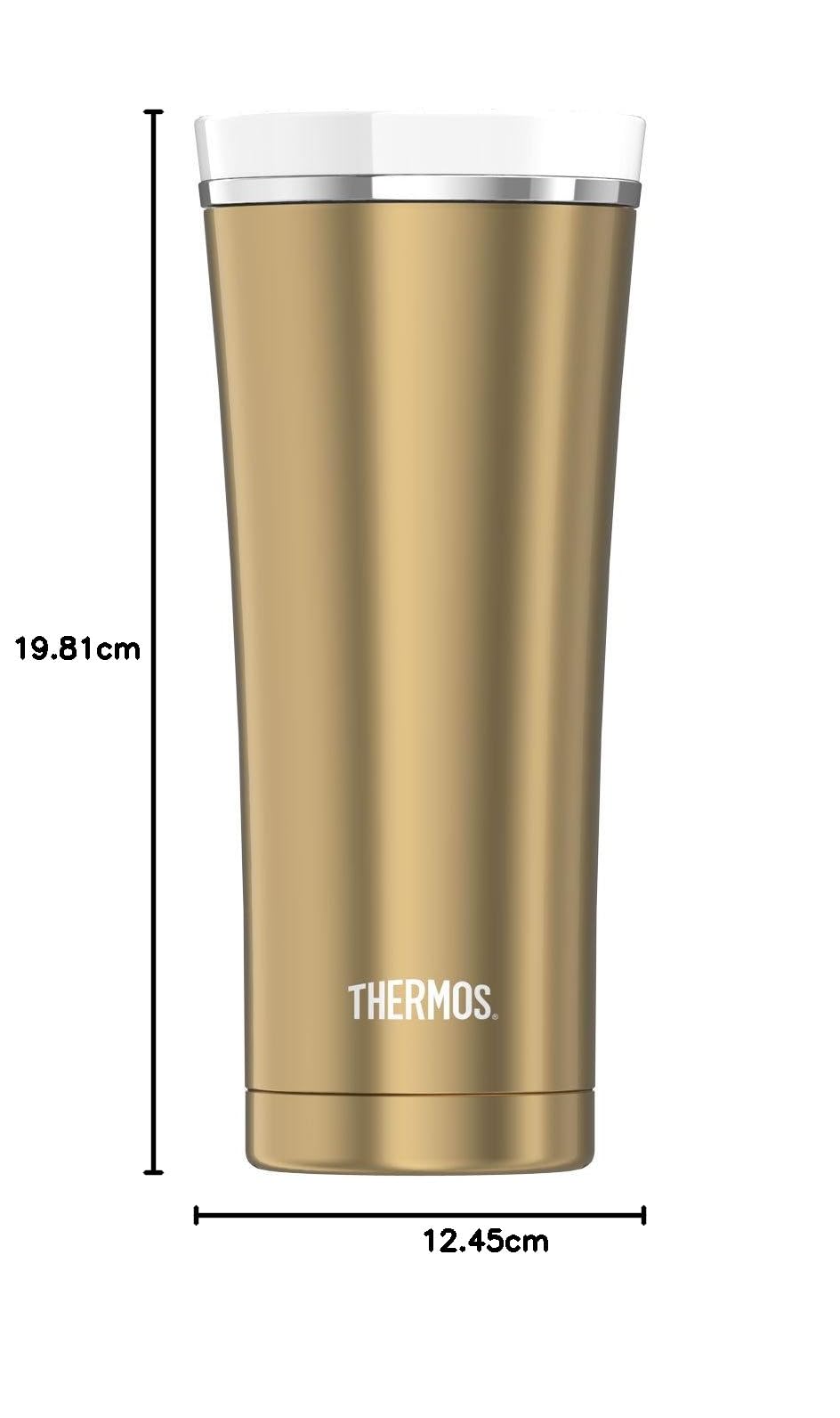 THERMOS Sipp Reisebecher, Edelstahl, vakuumisoliert, 473 ml, goldfarben