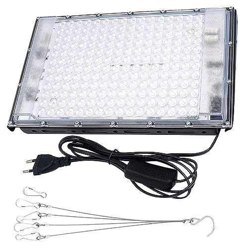 Lámpara de bronceado, solárium para el hogar con 192 piezas LED, luz bronceadora portátil, lámpara de bronceado facial, luz azul completa con soporte y ganchos para colgar para cuerpo y cara (192