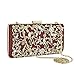 Minicastle Large Womens Noble Evening Clutch Bag Wedding Purse Bridal Prom Handbag Party Bag Maroon