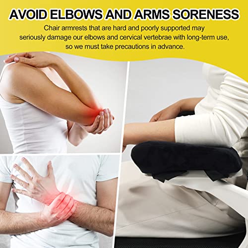 Gufaowi Ergonomic Office Chair Arm Pads, Memory Foam Armrest Pads For Office Chair Gaming Chair Arm Rest Covers For Desk Chair, Armrest Cushions For Elbow Pressure Relief (Set Of 2) #TOP6