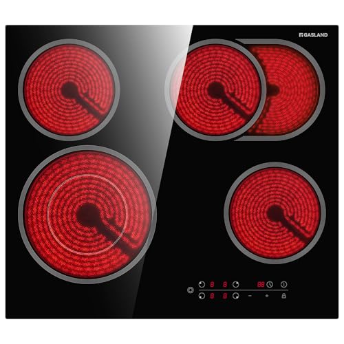 GASLAND CH604BF Placa vitrocerámica independiente, placa de cocción empotrada de 60 cm, 4 zonas de...