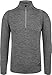 Produktbild normani Herren Premium Merino Outdoor Langarm-Shirt Longsleeve mit Reißverschluss, 100% Merinowolle Pullover mit 1/4 Zip Farbe Stonegrau Größe XL/54