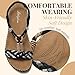 Littleplum Women Sandals Arch Support Handmade Bohemian Braided Flat Sandals Comfort Walking Beach Ankle Elastic Summer Shoes Black Size 7