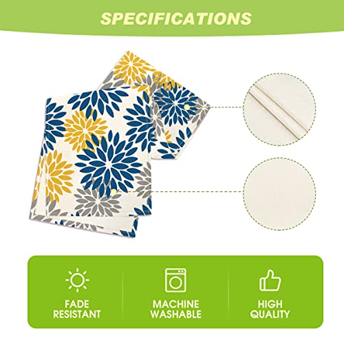 Artoid Mode Blue Dahlia Floral Pinnata Summer Table Runner, Spring Kitchen Dining Table Decoration for Home Party Decor 13x36 Inch by Artoid Mode - Used condition - Image 5