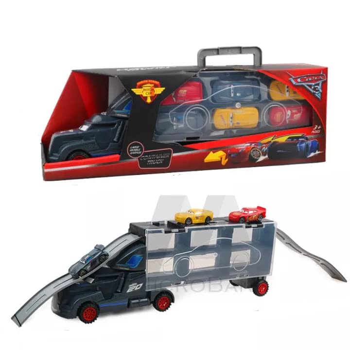 Sponsored Ad - AEXONIZ TOYS Transport Trucks For Kids-6 In 1 Big Unbreakable Carrier Transport Truck With Slots For 6 Alloy Metal Car Playset For Kids|Vehicle Learning Gift Toys For Toddlers(7 Piece)|Multicolor
