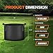 iPower 5-Pack 10 Gallon Plant Grow Bags Thickened Nonwoven Aeration Fabric Pots Heavy Duty Durable Container, Strap Handles for Garden, Black