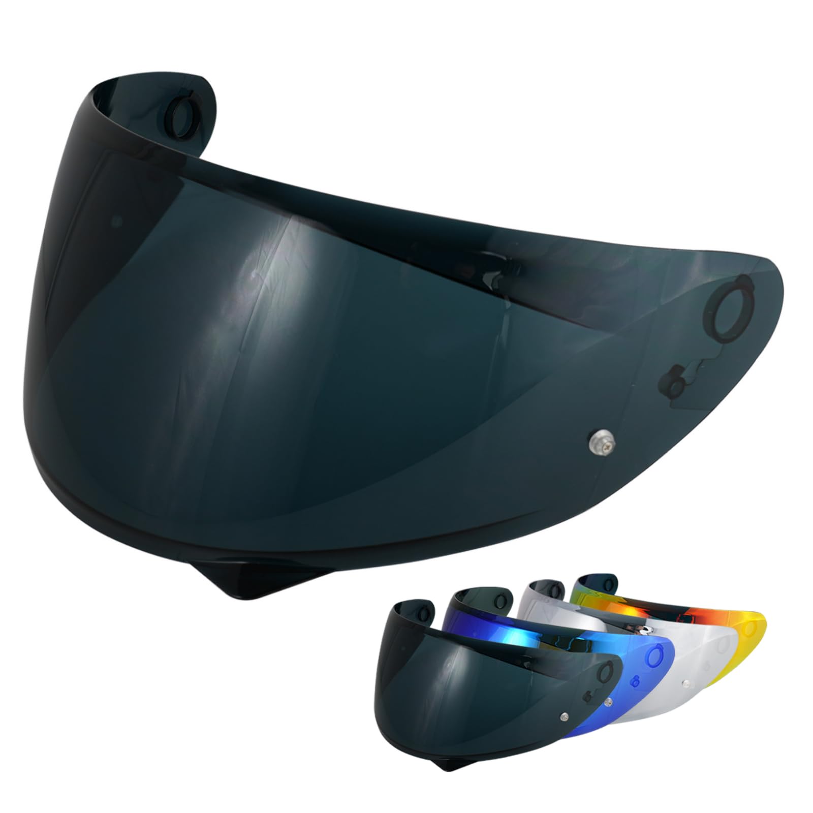 Visera Casco Moto Reemplazo para C10,Viseras para Cascos de Moto,Visiera per Casco Integrale da Moto,Visera de Lente para Casco Protección contra Viento (Negro)
