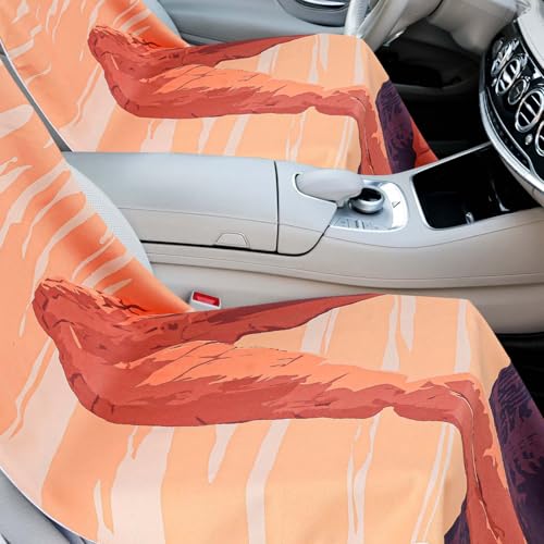 Image of Hahafelt 2 Pack Car Seat Towel Cover with Storage Bag, Rock Arch | 63 x 32 in Car Towel Seat Cover Non Slip Waterproof, Gym Workout Swimming Running, Machine Washable Sweat Absorbent Protector