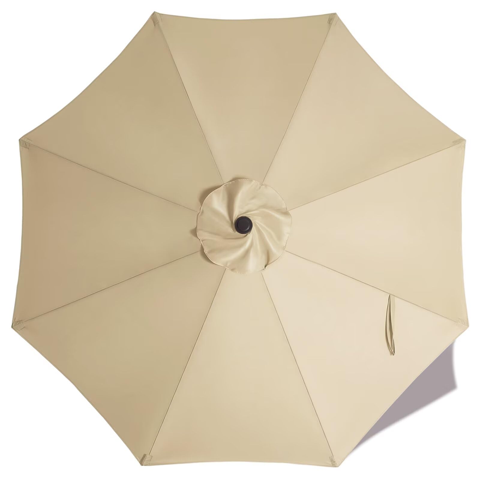 ABCCANOPY 9ft Outdoor Umbrella Replacement Top Suit 8 Ribs (Beige)