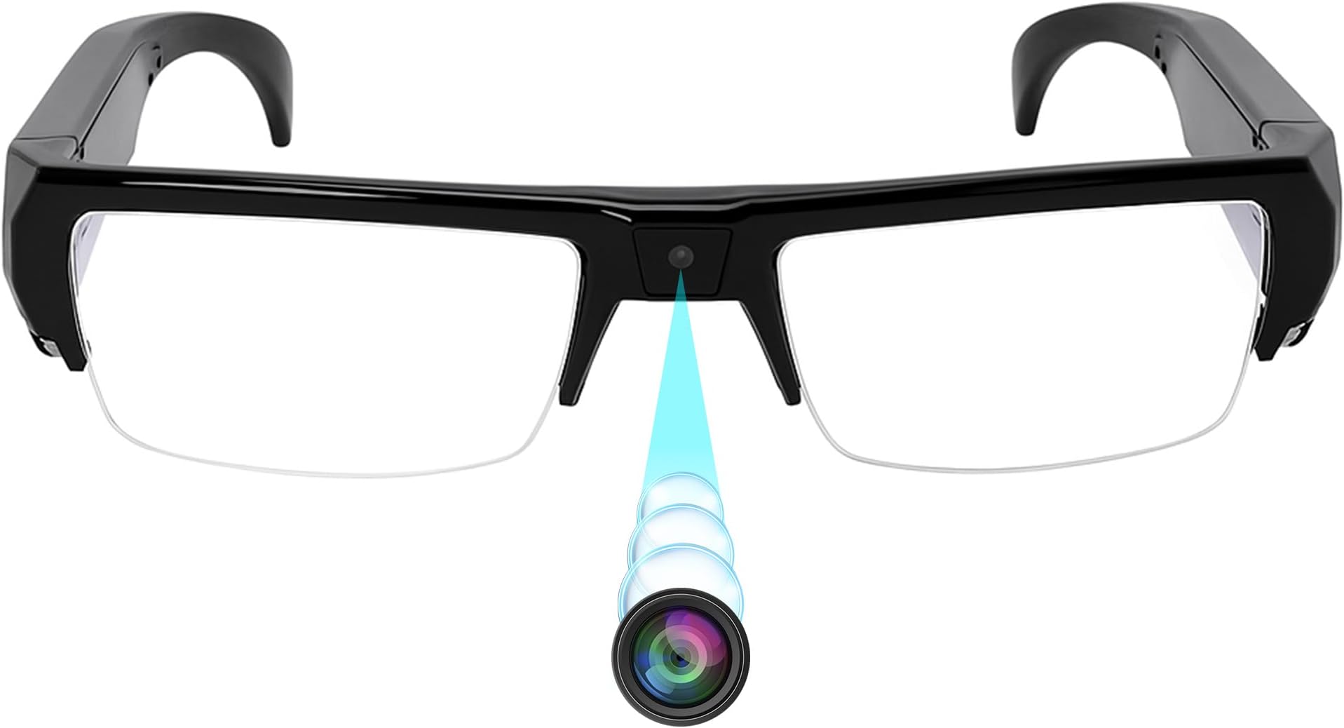 Smart Camera Glasses Outdoor Sport Action Glasses with Camera Built-in 32GB TF Card for Cycling, Hunting, Hiking, Driving, Fishing