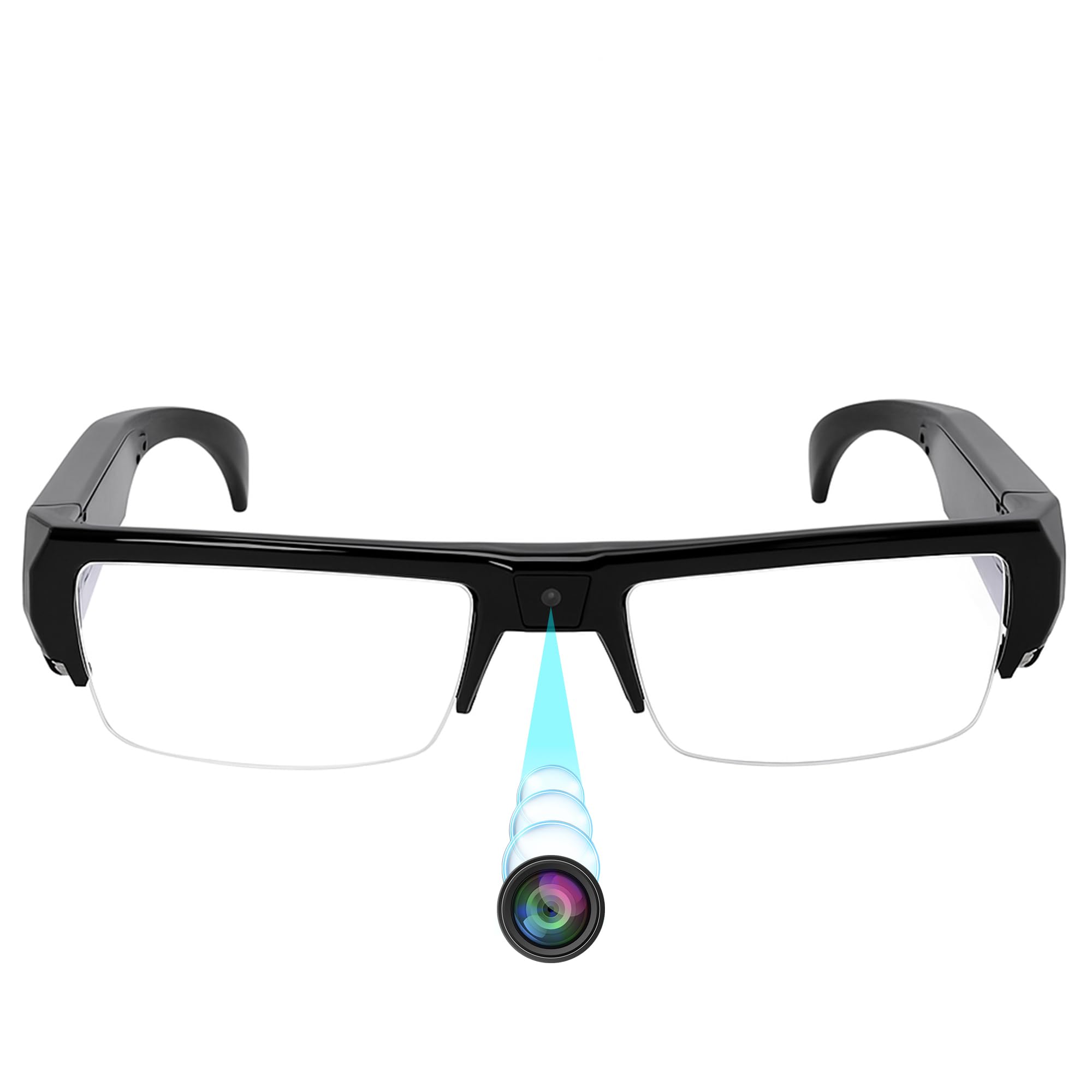 Smart Camera Glasses Outdoor Sport Action Glasses with Camera Built-in 32GB TF Card for Cycling, Hunting, Hiking, Driving, Fishing