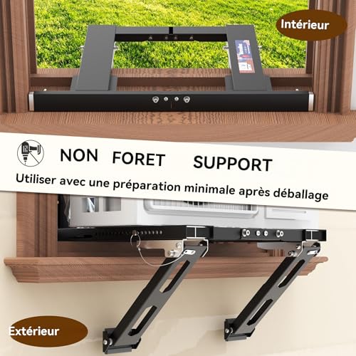 Support de climatiseur pour balcon sans percage ajustable - 3