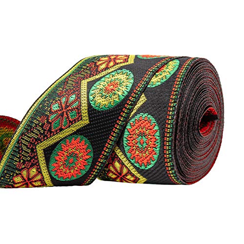 PH PandaHall Nastro Jacquard 21m 3 stili, 34mm Ricamato Pizzo Trim