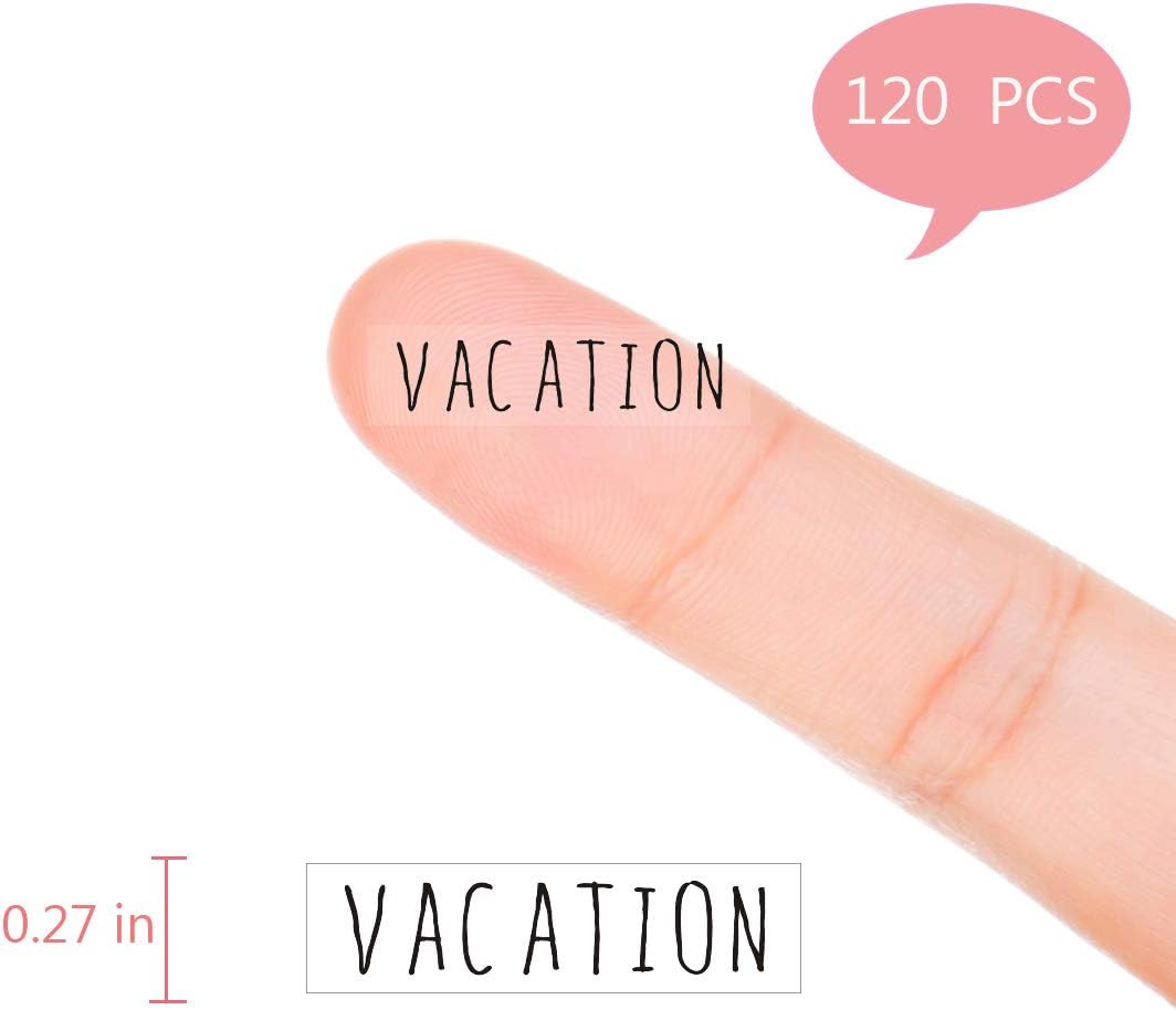 MAGJUCHE Vacation Monthly Planner Stickers, 120 Clear Travel Work Day Off Labels Calendar Scrapbooking Crafting Stickers image 2