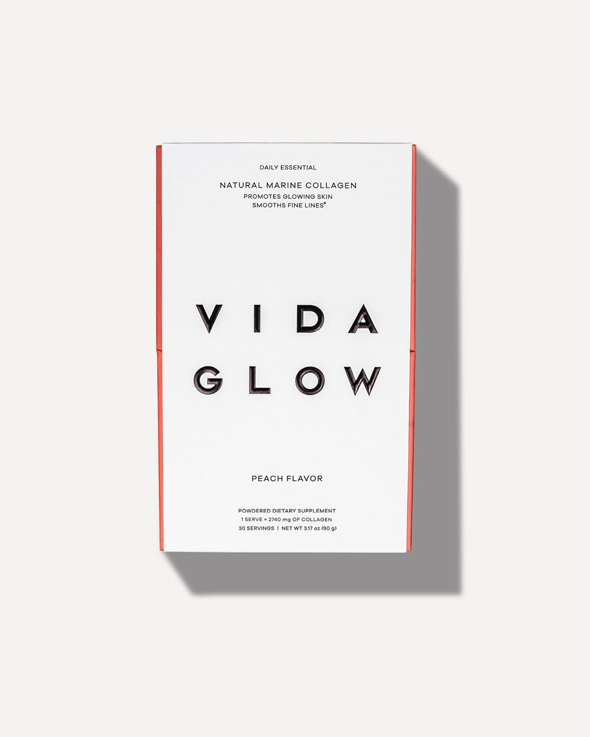 Vida Glow Marine Collagen Powder - Anti Aging Supplement with Collagen Peptides, Promotes Glowing Skin, Strong Nails, Healthy Hair | 30 Servings, Original Flavor
