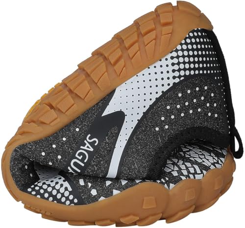 Miniatura 8 de Saguaro Hombre Mujer Minimalistas Zapatillas De Trail Running Ligeras Y Respirable Zapatos Descalzos Gym Playa Calzado De Deportes Acuaticos Para Correr Senderismo, Negro Carbón 42 Eu