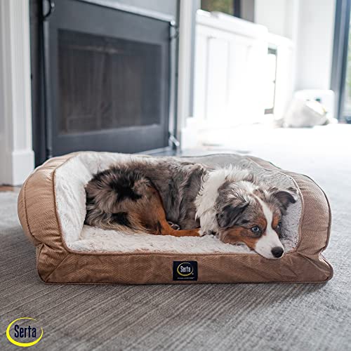 Serta Orthopedic Quilted Couch Dog Bed for Pets – Desert Sand (X-Large) by Serta - Image 5