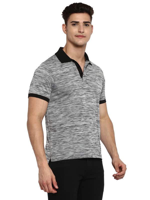 Image of AMERICAN CREW Half Sleeves Sports Polo T-Shirt for Men with Moisture Wicking Properties