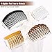 Chuangdi 32 Pieces French Hair Side Combs Set Plastic Twist Comb with Hair Clip Bridal Wedding Veil Accessories for Girls Women(9/11/17/23 Teeth)