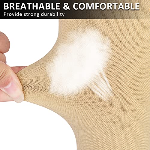 Ailaka Zipper Compression Socks Medical, 15-20 Mmhg Knee High Compression Socks For Men Women, Close Toe Support Socks For Varicose Veins, Edema, Recovery, Pregnant, Nurse #TOP6