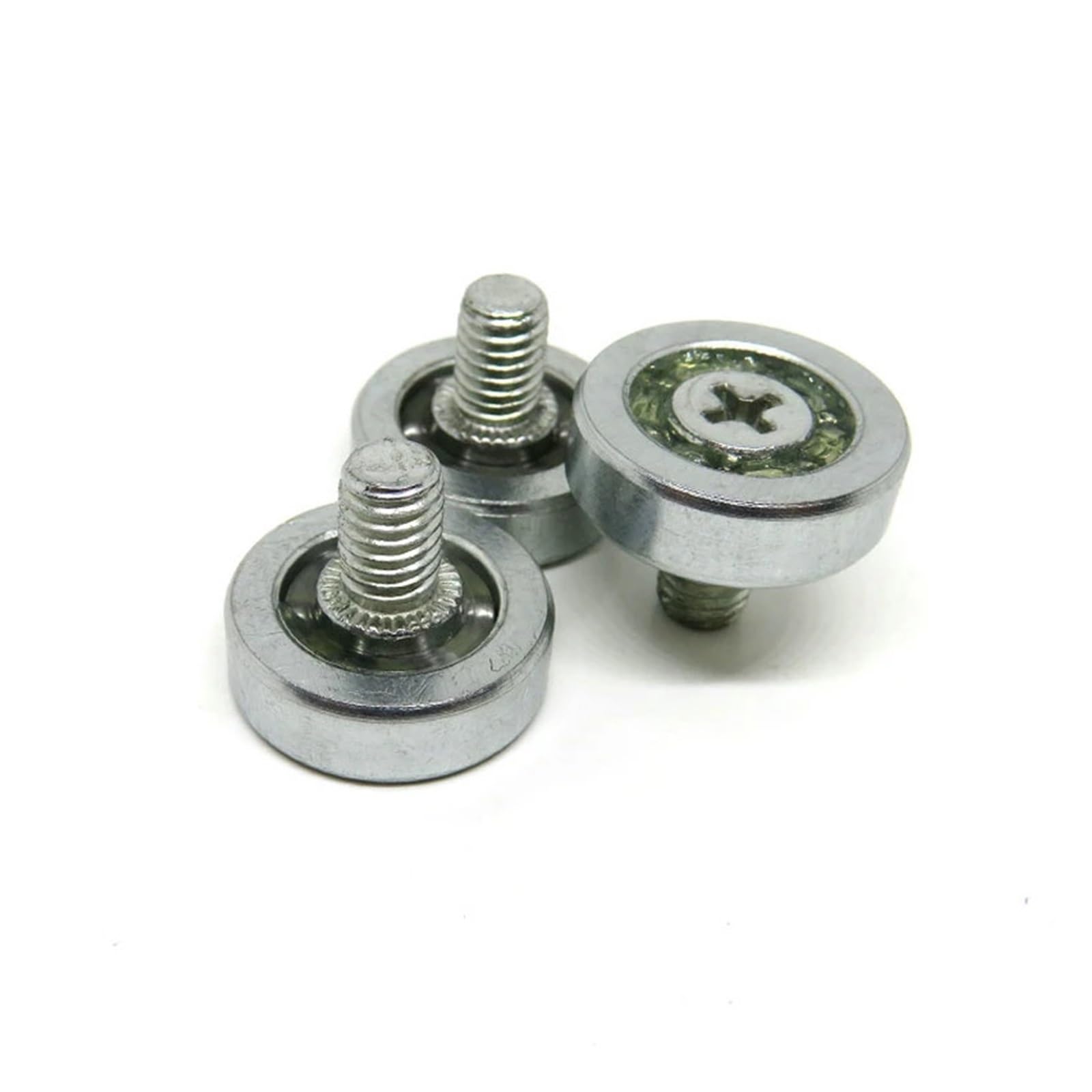 Rodamiento de cajón de metal lubricado con grasa, tornillo OD 19xM6, JS19-C1L8W6M6 de 19mm, rueda guía de metal for armario de almacenamiento de cocina, 5 uds.