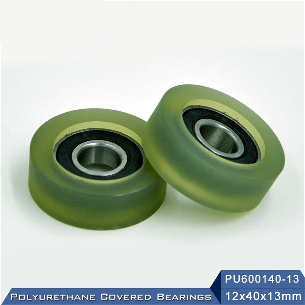 PU 6001 Rodamiento Cubierto de Poliuretano 12x40x13 mm Eje 12 mm PU600140-13 Cubierta de uretano PU6001 Rodamientos