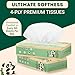MOTHER EARTH Bamboo Facial Tissue Paper - 4 Ply Tissue Flat Box, Lint-Free, Hypoallergenic, Septic-Safe, Unscented, 60 Sheets per Box, 6 Pack, Total 360 Tissues