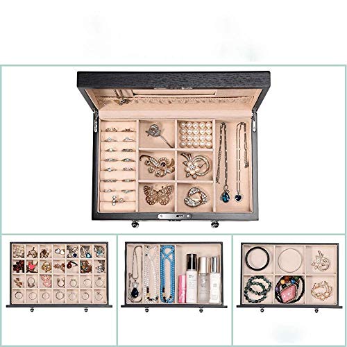 Boîte de rangement cosmétique simple bois pour coiffeuse épurée - 4