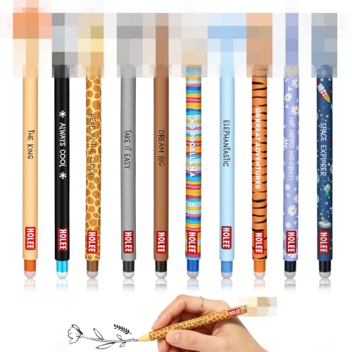 XCDMJ Stylo à bille effaçable Gelschreiber, 10 Stylos à encre roller, Stylos effaçables, Stylo à encre gel avec motifs d'animaux, Stylo à bille effaçable de 0,7 mm, Stylos à friction pour fournitures