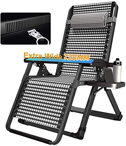 Chaise Longue Jardin Gravité Zéro Pliable Transat Portable Lit de Camp 200kg