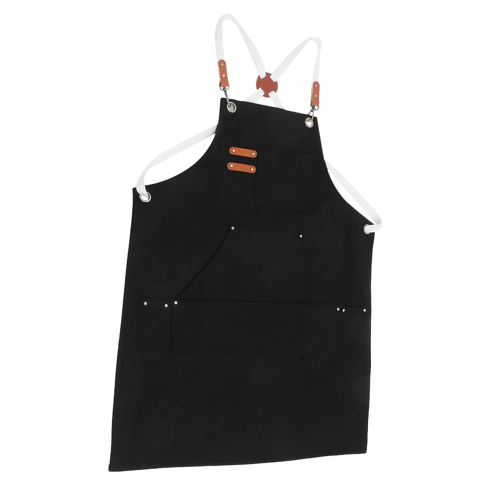 Gatuida Delantal de Lona Gruesa para Hombre con Múltiples Bolsillos Resistente y Utilitario Negro para Barbacoa Carpintería y Trabajo al Aire Libre Delantal de Cocina y Taller con