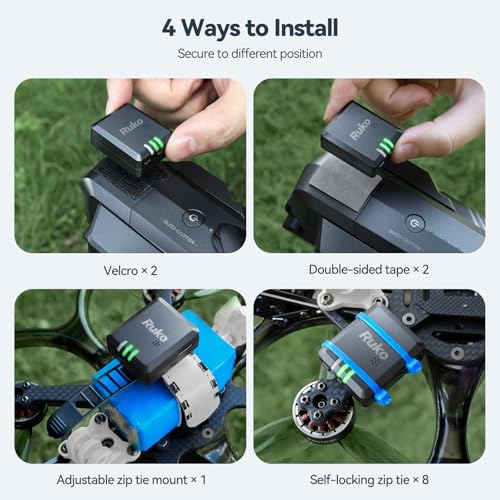 Ruko R111S RC Aircraft GPS Tracker/Finder with Beeper, Light Weight RID Module with Buzzer for FAA Regulation, Spare Part for FPV Drone, FAA Compliant Remote ID Module for Drone, 3 Hours Battery Time