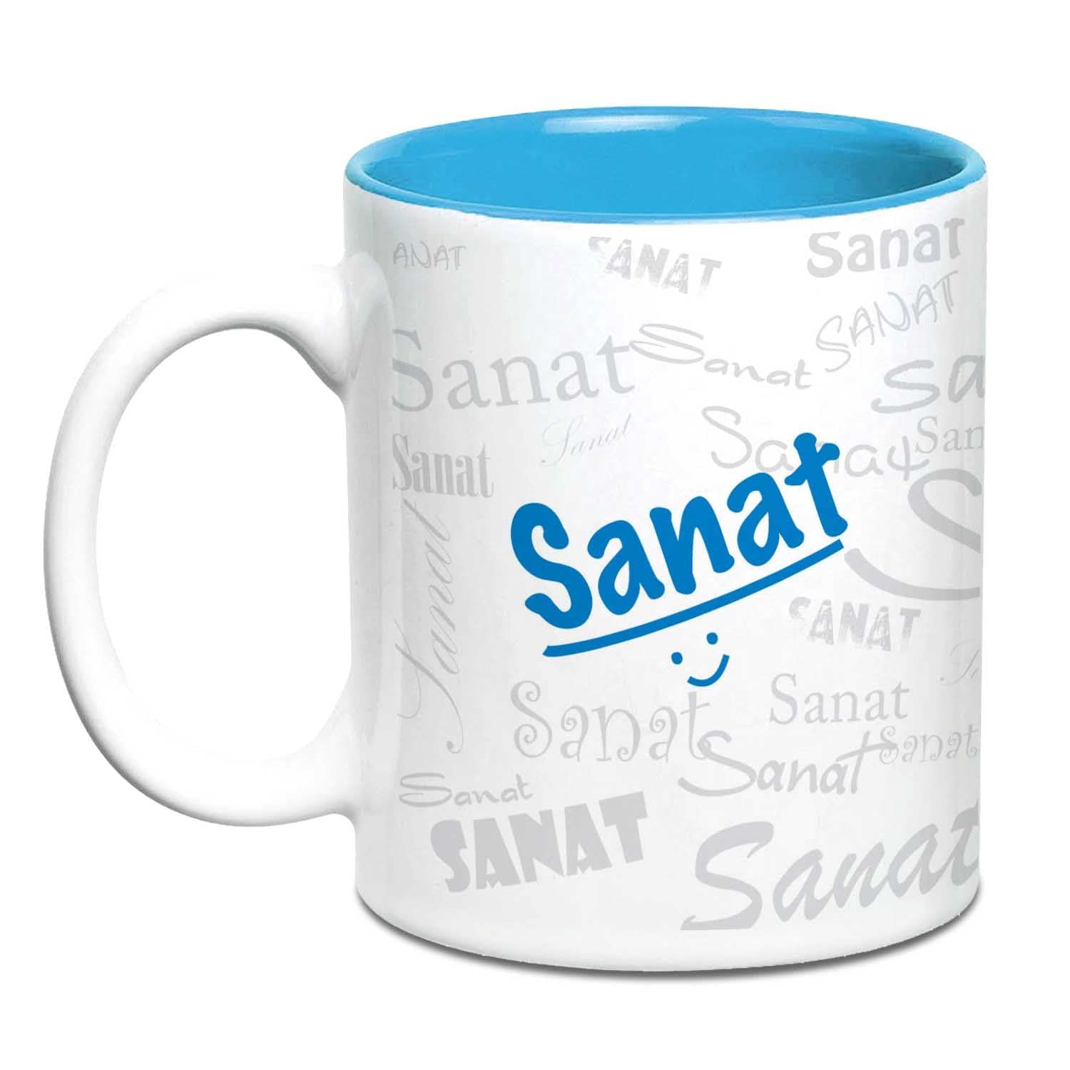 Hot Muggs Me Graffiti Mug - Sanat Personalised Name Ceramic, 315ml, 1 Unit