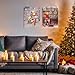 NIKKY HOME Christmas Wall Art, Led Canvas Wall Art Lighted Canvas Wall Arts With Candle And Gift Box Merry Christmas Picture For Holiday Decor 12