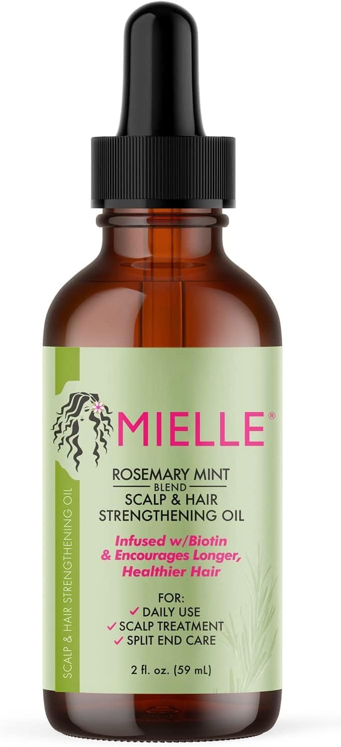 Rosemary Mint Scalp & Hair Strengthening Oil With Biotin And Essential Oils, Nourishing Treatment For Split Ends, Hair Growth & Dry Scalp, Safe For All Hair Types,2 - Fluids Ounces
