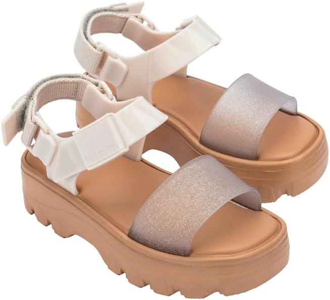 mini melissa Kick Off Platform Sandals for Kids - Chunky Platform Jelly Sandals for Girls, Kids Summer Shoes, Girls Sandals