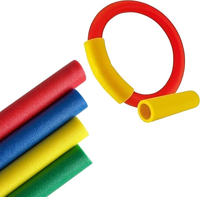Tubo nuoto + Connettori tubo - SCONTI QUANTITA’ - Tubi Galleggianti Lunghi per Piscina in Schiuma - Materiale Espanso - Tubi piscina per Bambini e Adulti - Colori Misti.