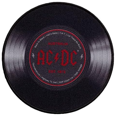 Geschenktrends Rock Bites - Alfombra redonda AC/DC placa Sonora Cover