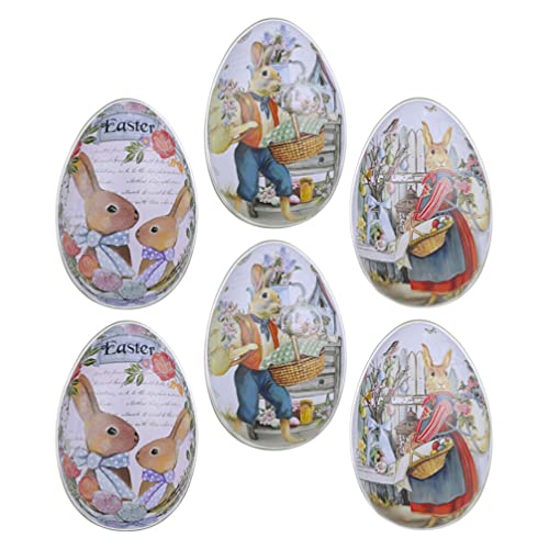 Contenedor de hierro para fiestas PRETYZOOM con acabados artísticos de conejo de Pascua