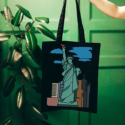 FINGERINSPIRE Statue of Liberty Stencil 21x29.7cm American Landmark Statue of Liberty Pattern Painting Template Architecture Theme House Sea Clouds Stencil for Painting on Wood Wall Fabric Furniture - Image 4