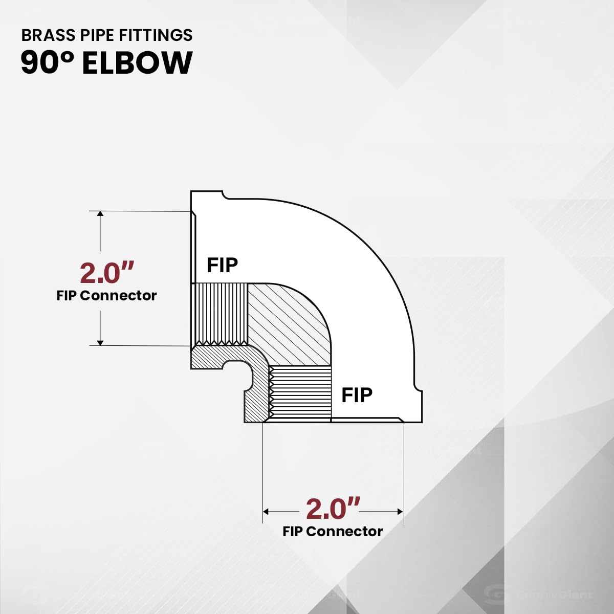 Everflow Supplies BRNL0200-NL 2-Inch 90-Degree Elbow, Lead Free